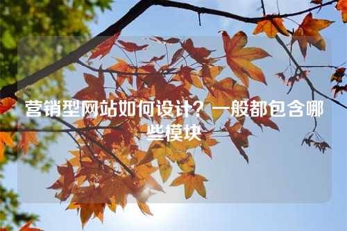 营销型网站如何设计?一般都包含哪些模块