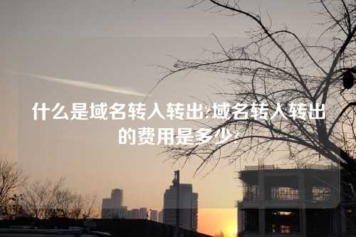 什么是域名转入转出?域名转入转出的费用是多少?