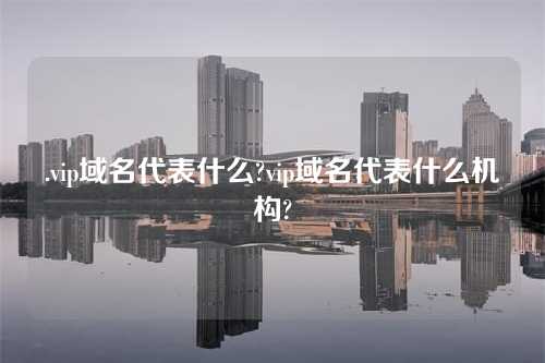 .vip域名代表什么?vip域名代表什么机构?
